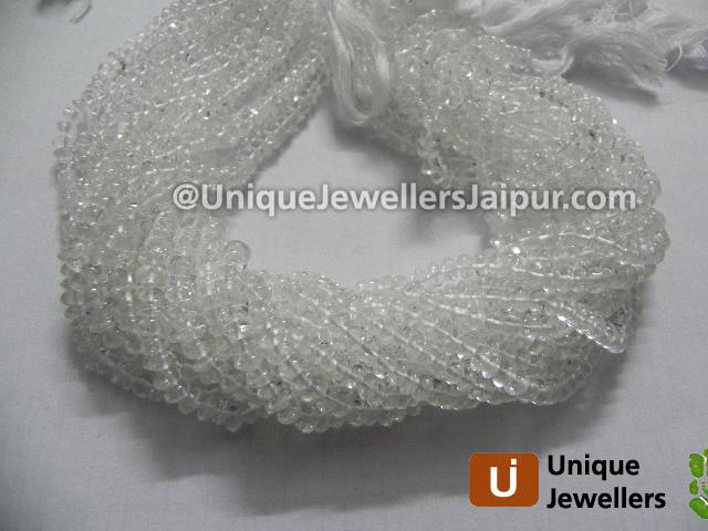 Crystal Quartz Plain Button Beads